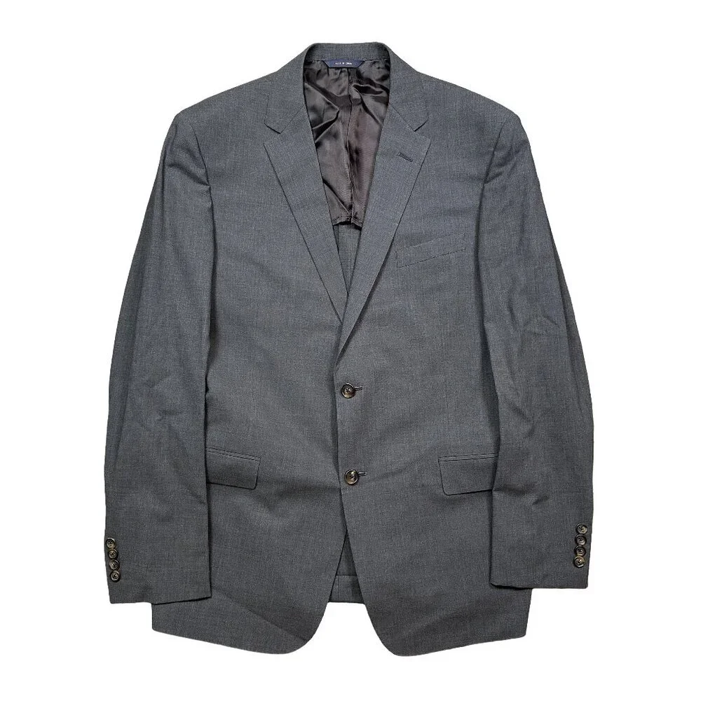 Brooks Brothers Milano Grey Suit Jacket Blazer Sport Coat BrooksCool Men's 44L